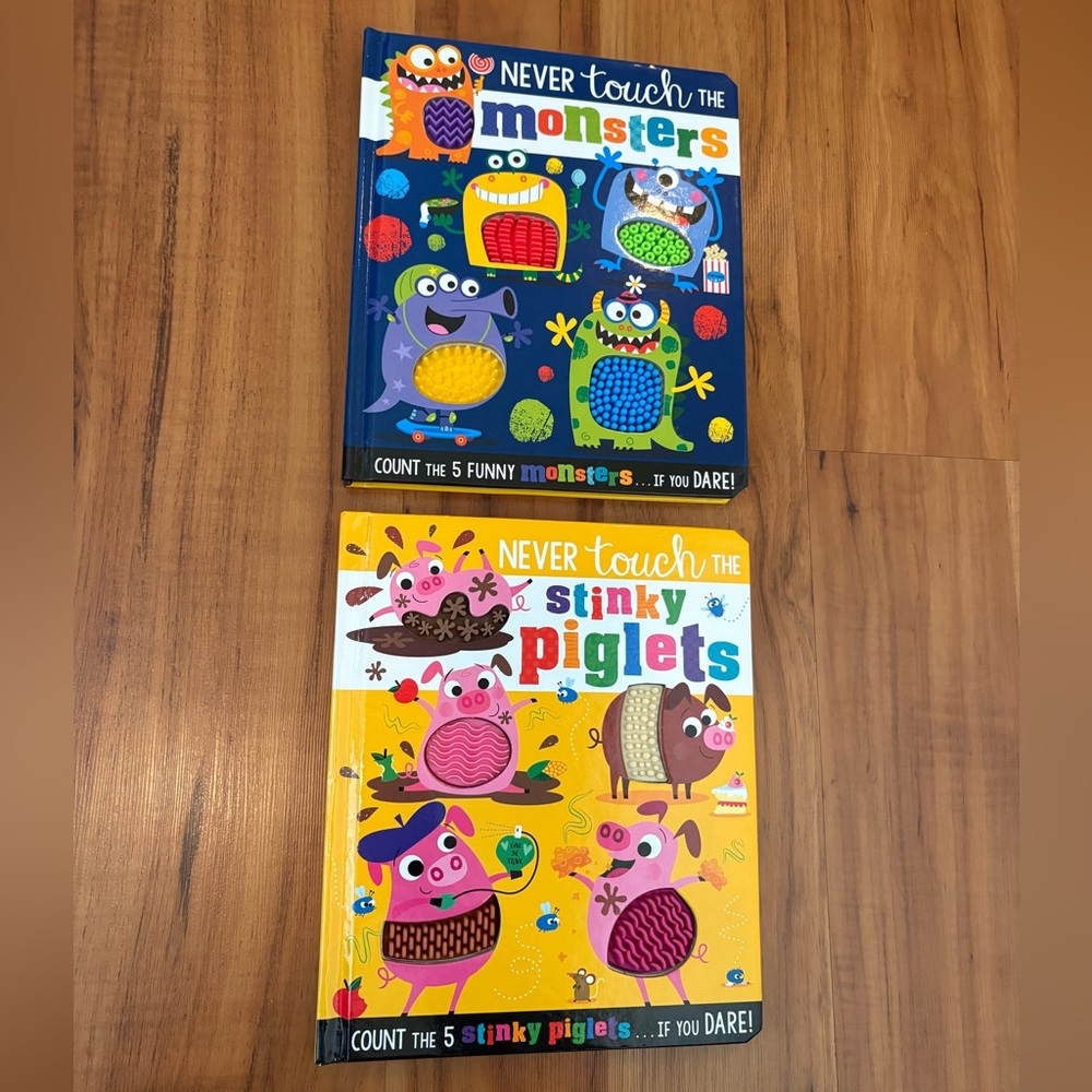 Never Touch the Stinky Piglets and Never Touch the Monsters Board Books